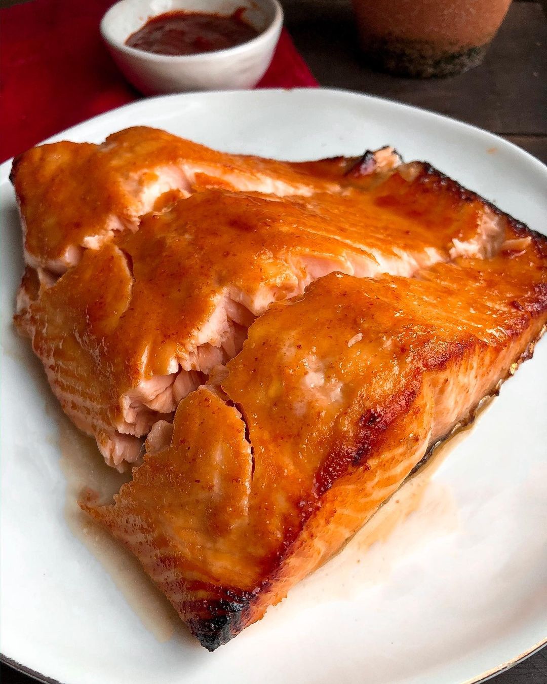 Air Fryer Honey Sriracha Salmon
