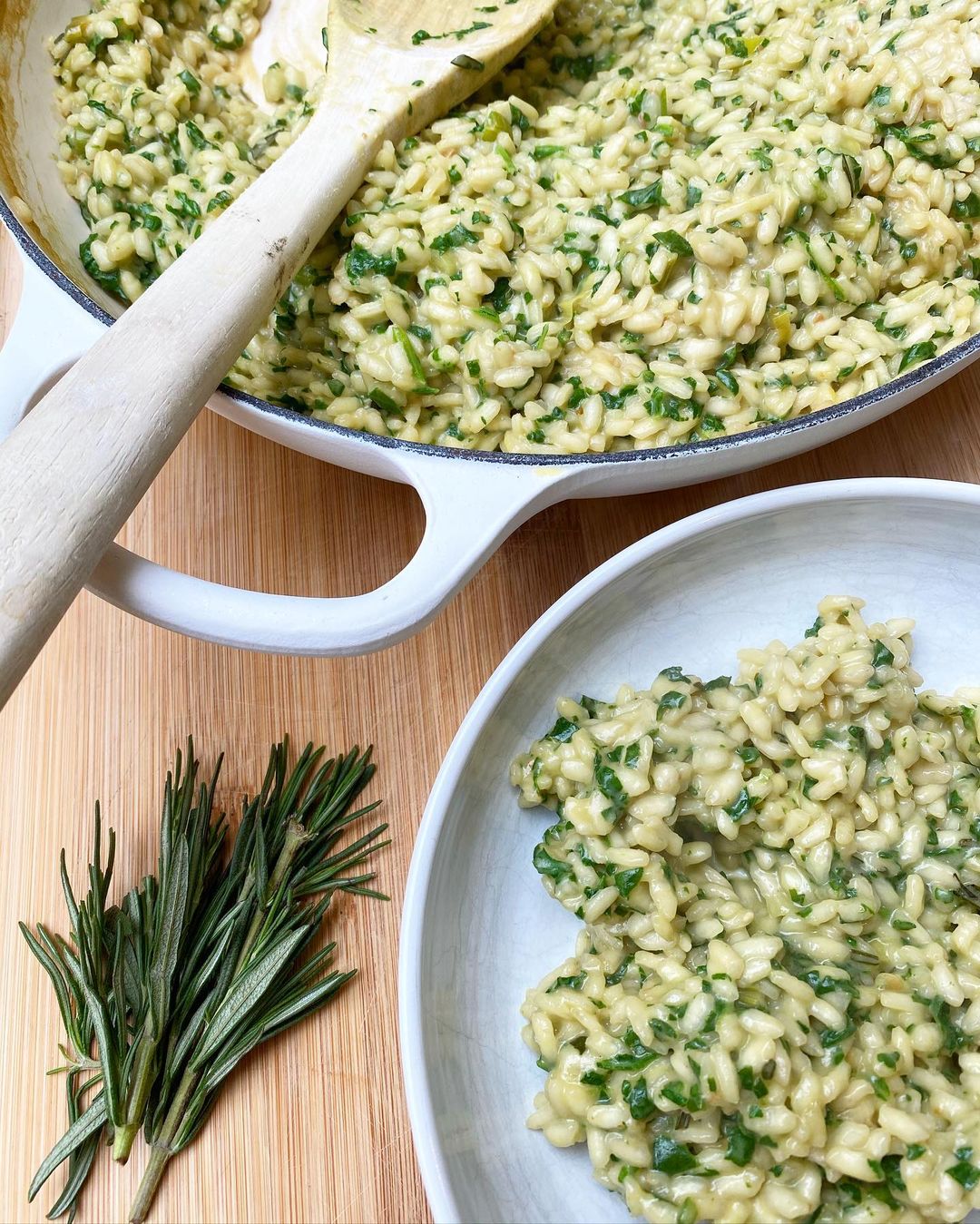 Herby Spinach and Leek Risotto