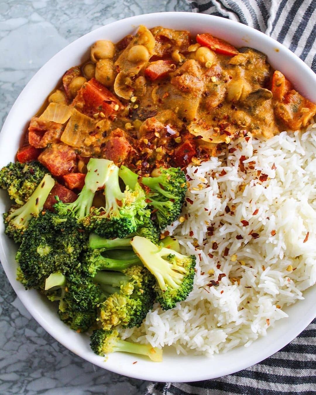 Chickpea Tahini Stew Bowl