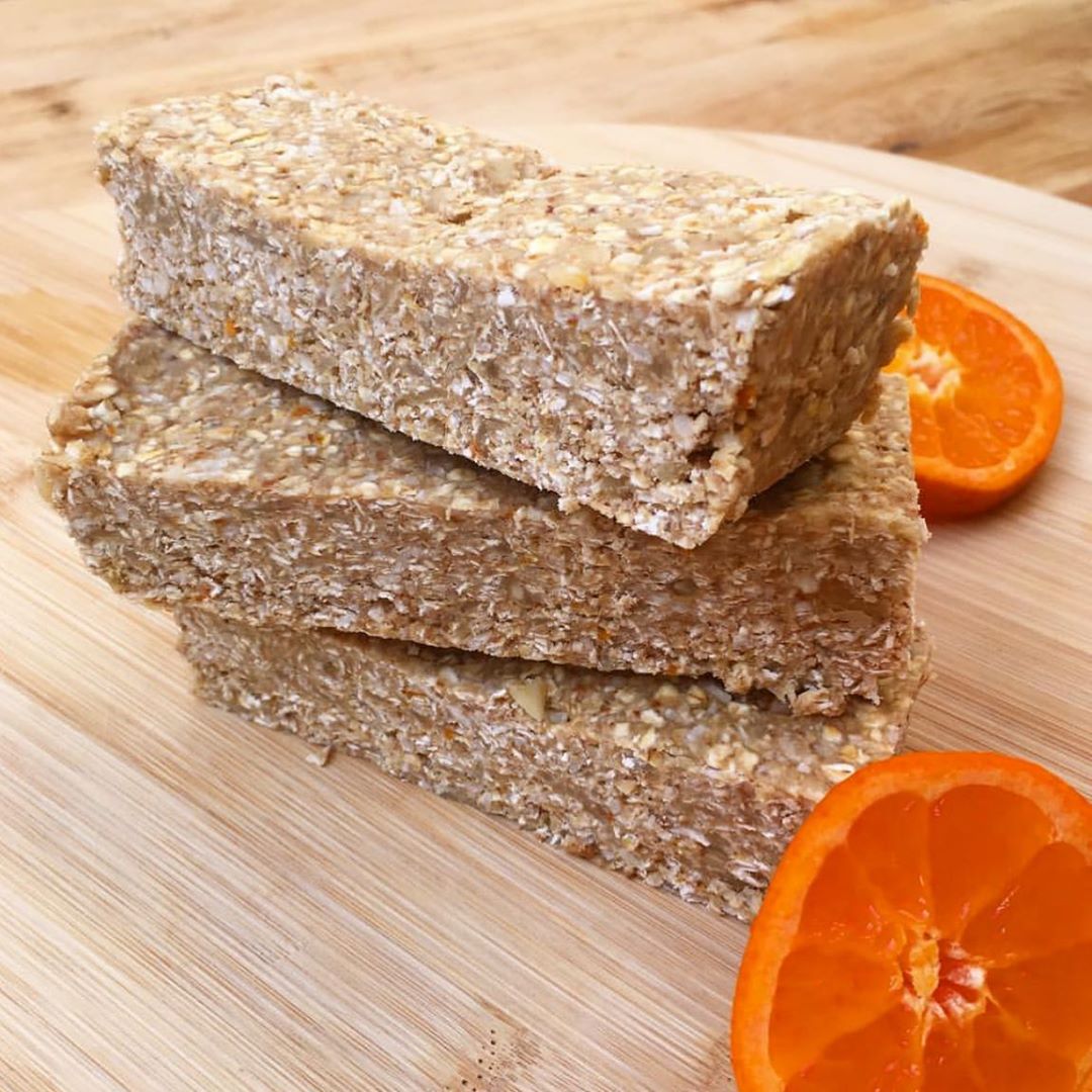 Orange, Oat and Date No Bake Snack Bars