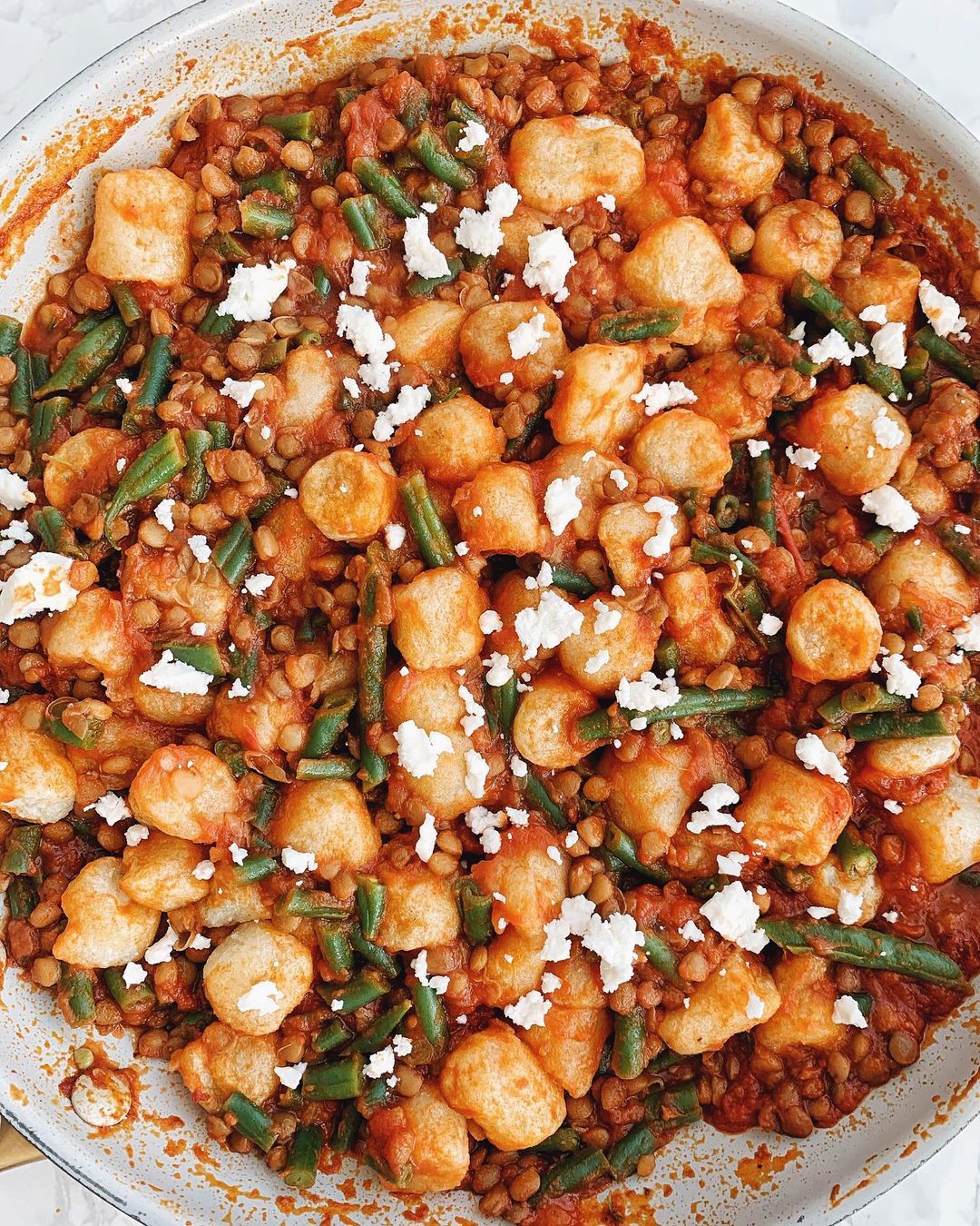 Gnocchi, Lentil & Green Bean Skillet