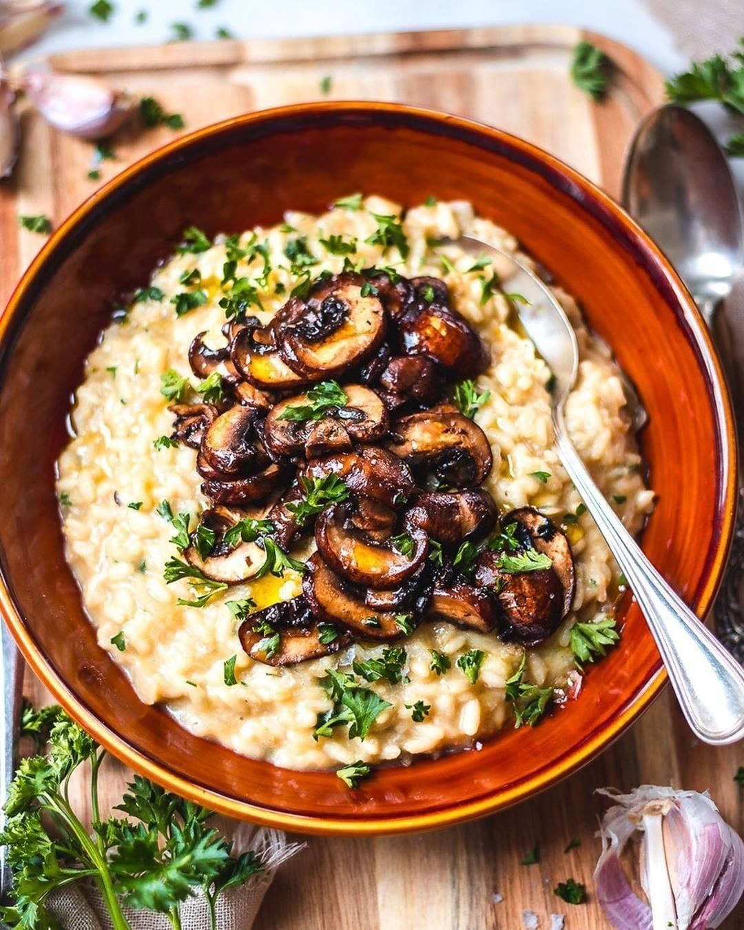 Creamy Mushroom Vegan Risotto