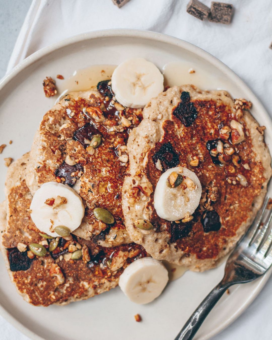 Chocolate Chip Banana Pancakes