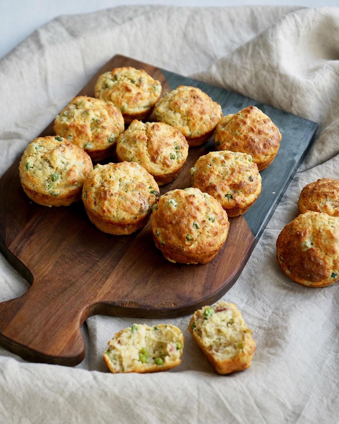 Pea, Ham and Cheese Muffins