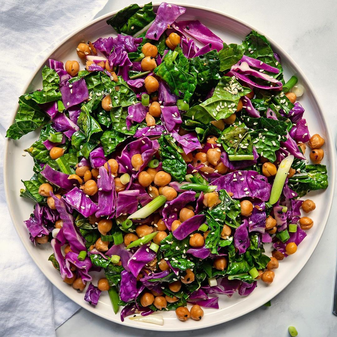 Sesame Chic Peas, Cabbage & Kale