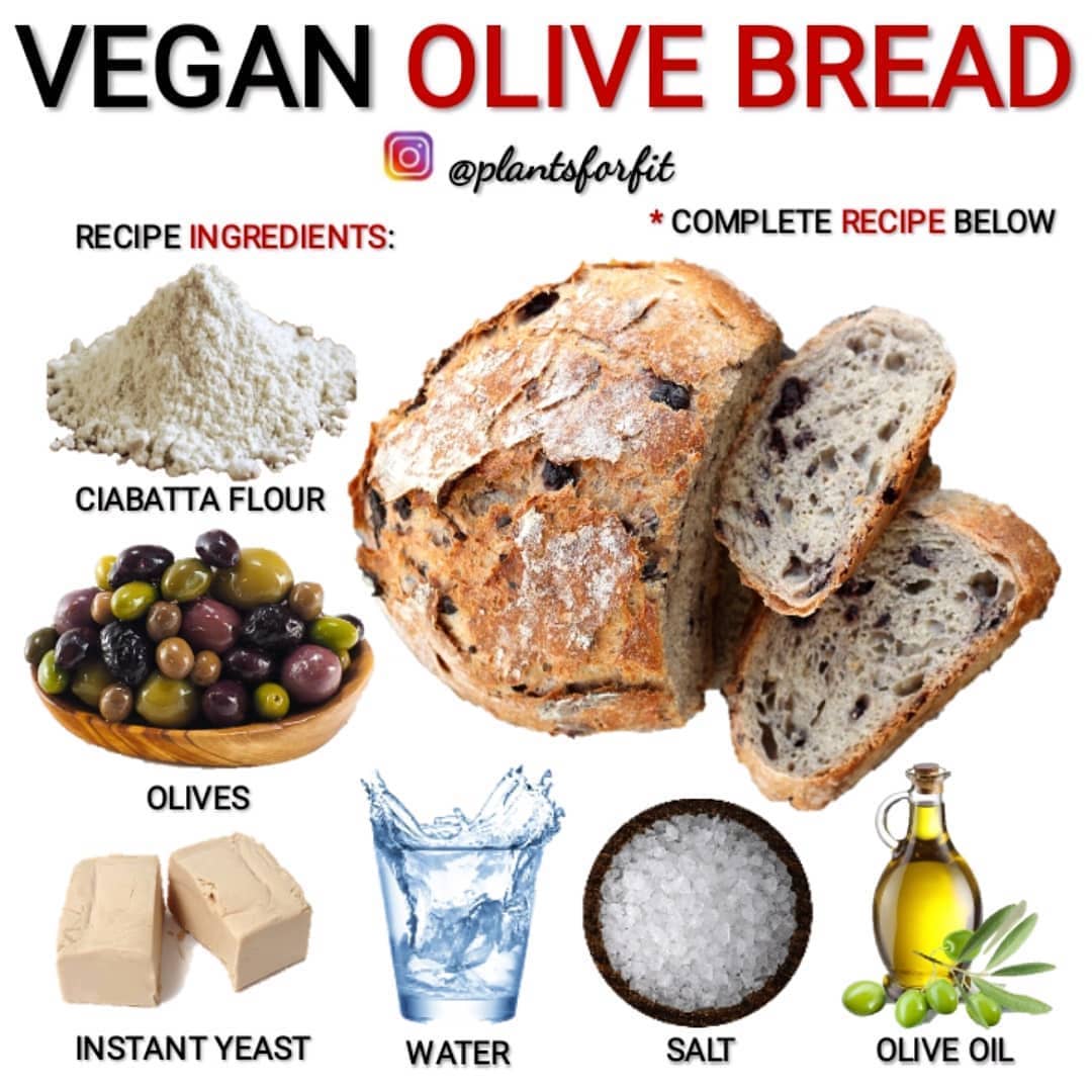 Vegan Ciabatta Olive Bread