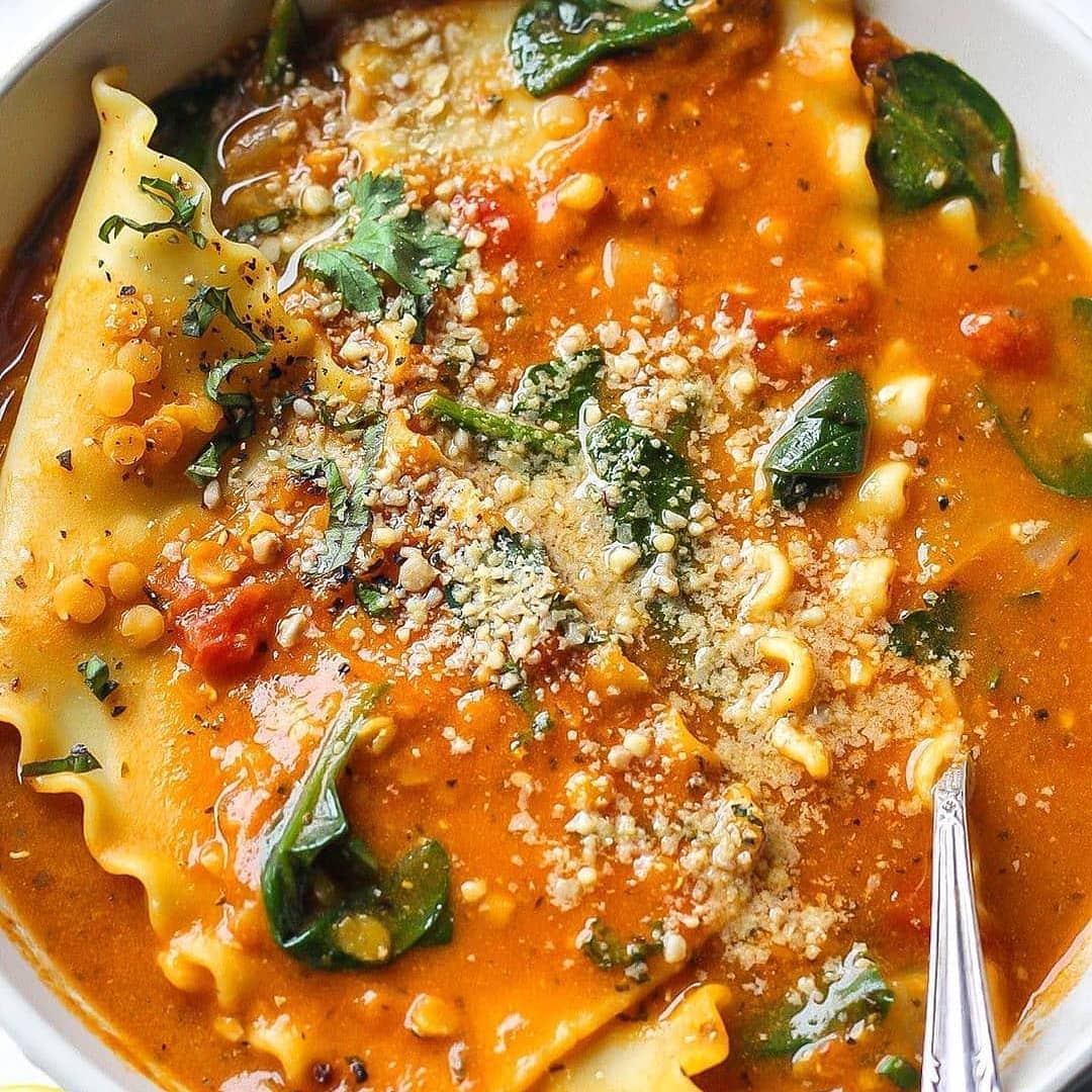 1- Pot Creamy Lasagna Soup