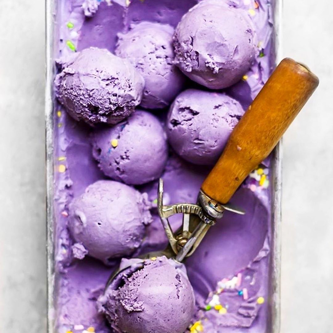 Vegan Blueberry, Vanilla and Maple Ice Cream