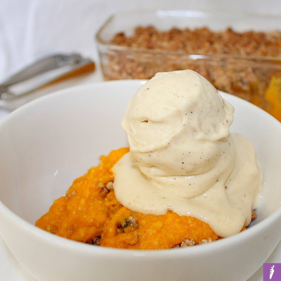 Pumpkin Casserole with a Maple Walnut Topping