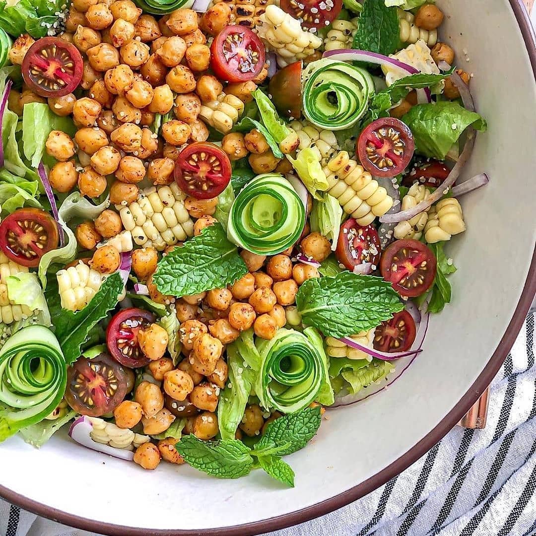 Roasted Chickpea and Corn Salad