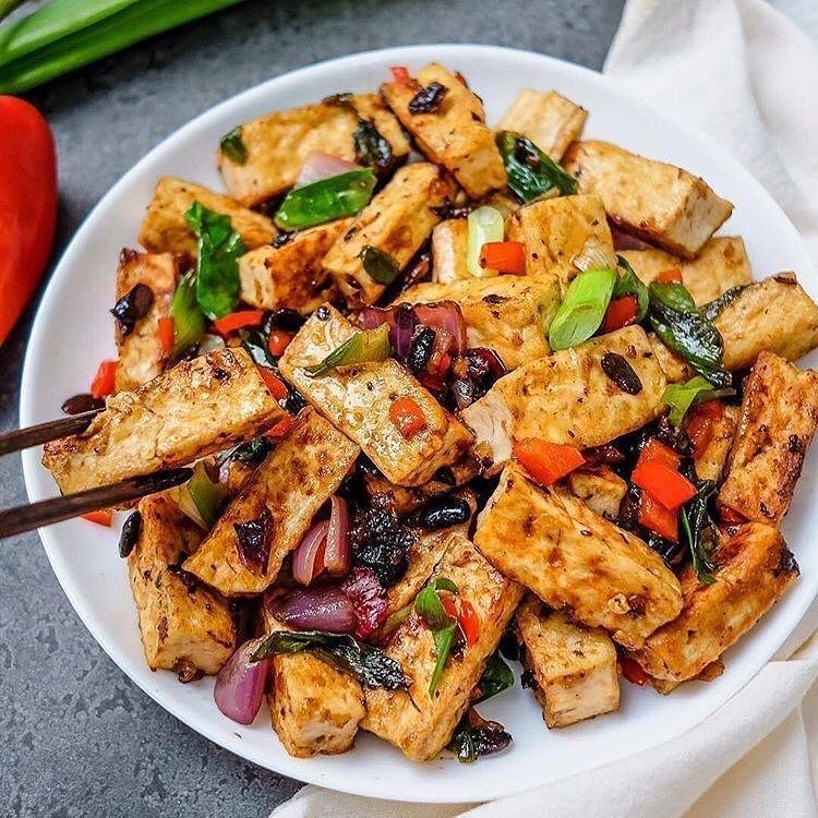 Stir-Fried Black Bean Tofu