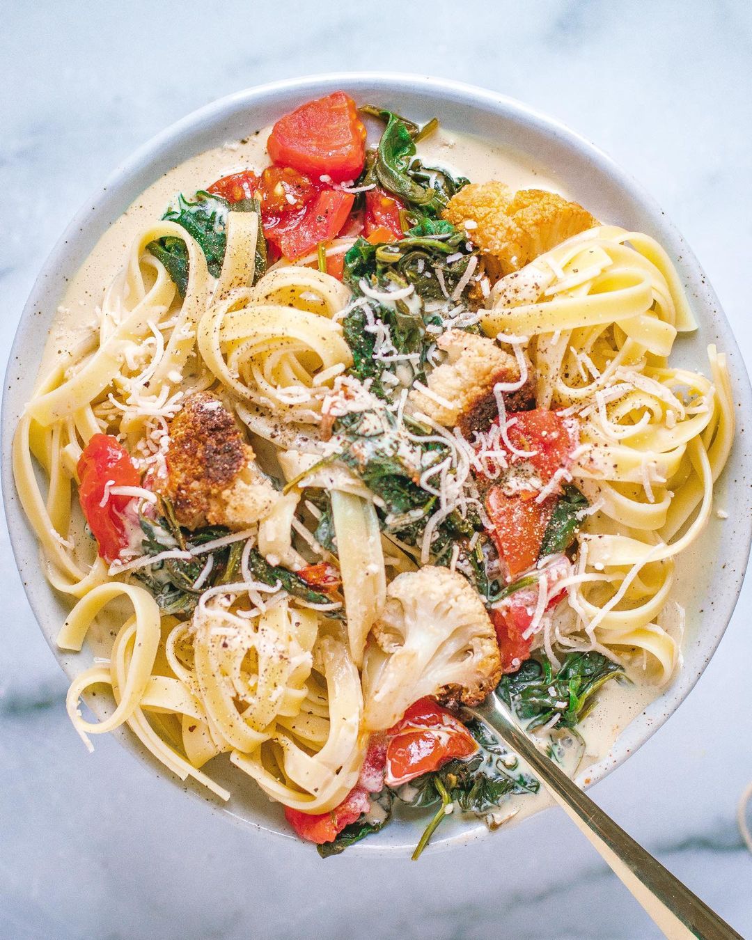 Tofu Alfredo Pasta