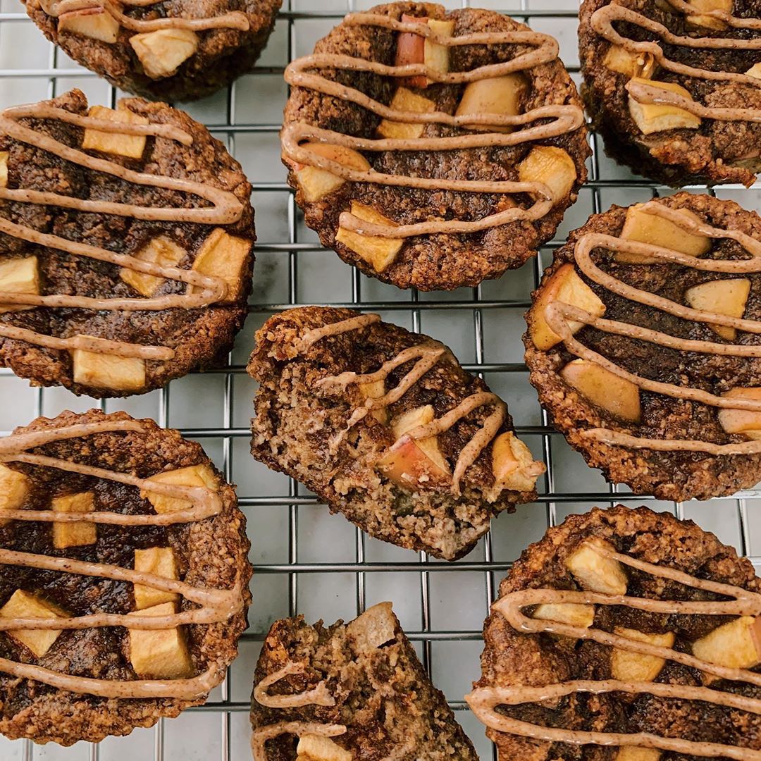 Apple Cinnamon Almond Butter Muffins