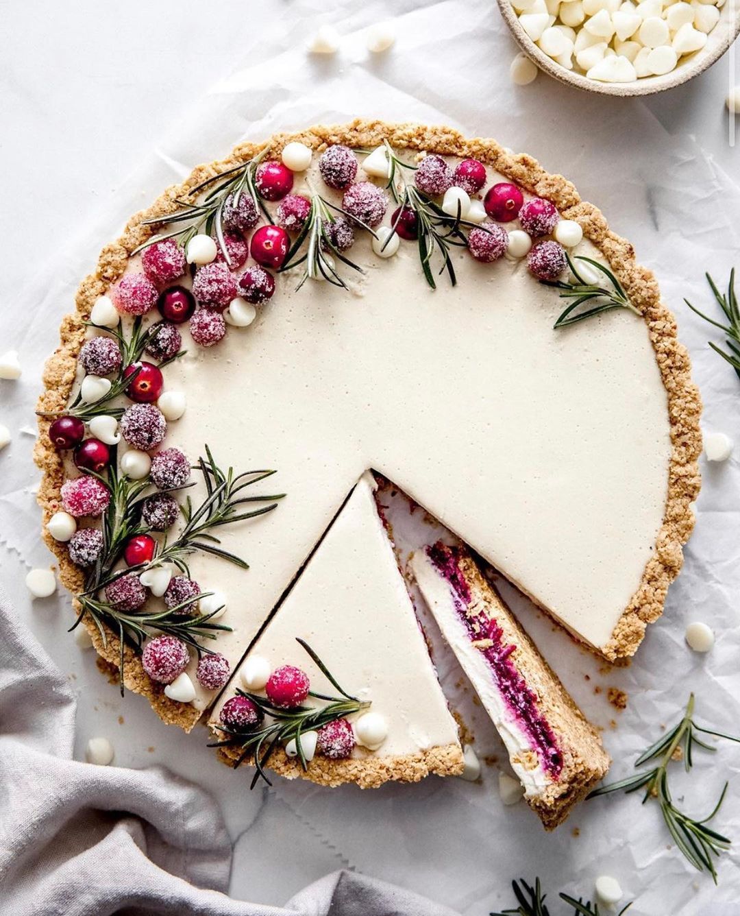 White Chocolate Cranberry Tart