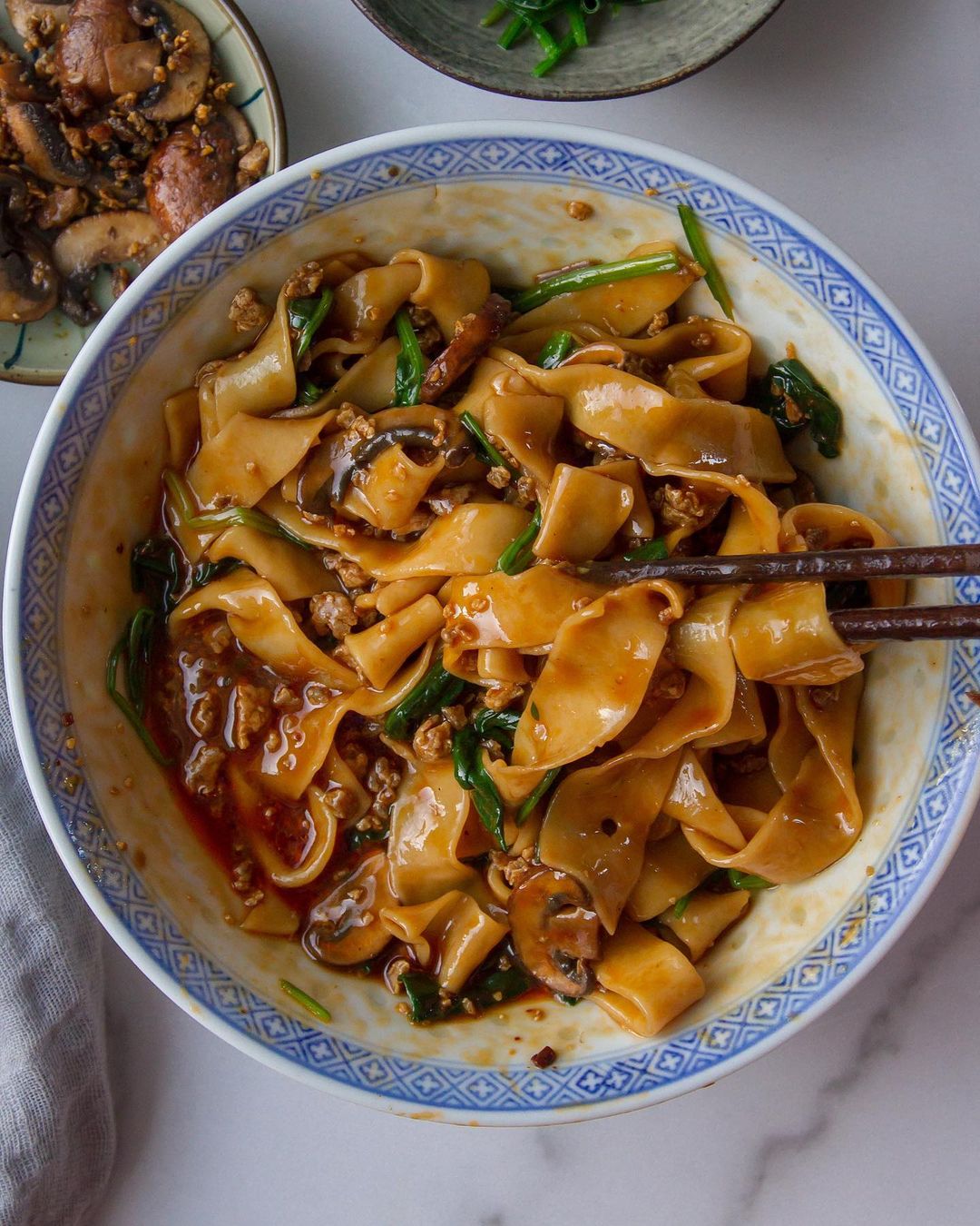 Saucy Homemade Noodles Bowl