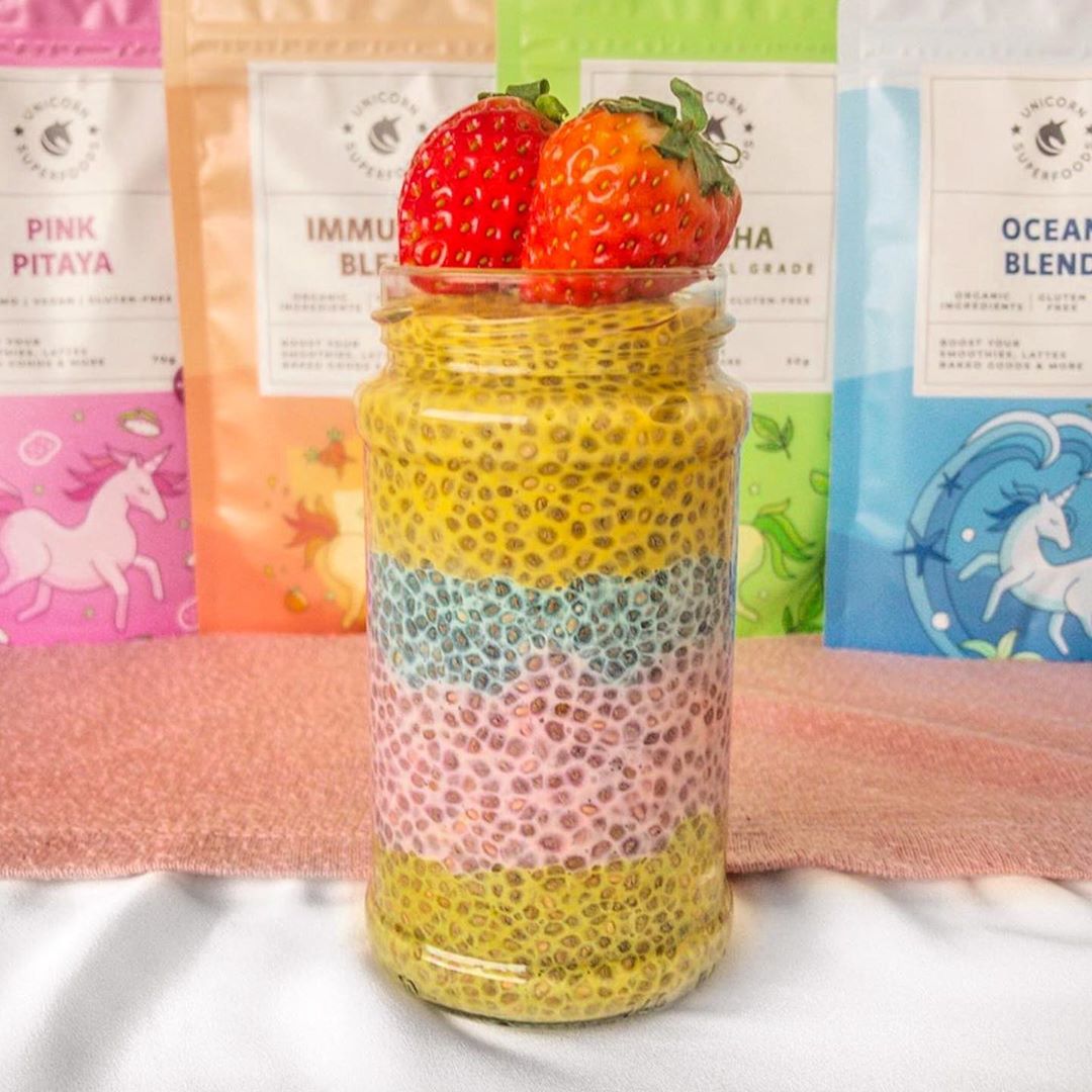 Chia Rainbow Pudding