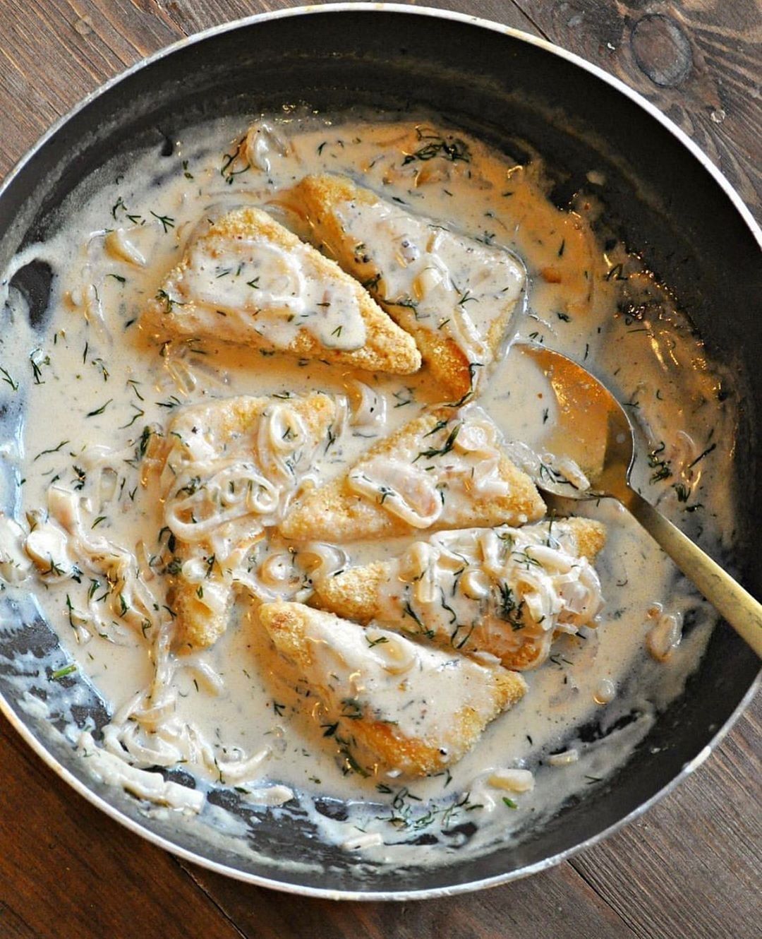 Crispy Tofu with Lemon Dill Cream Sauce