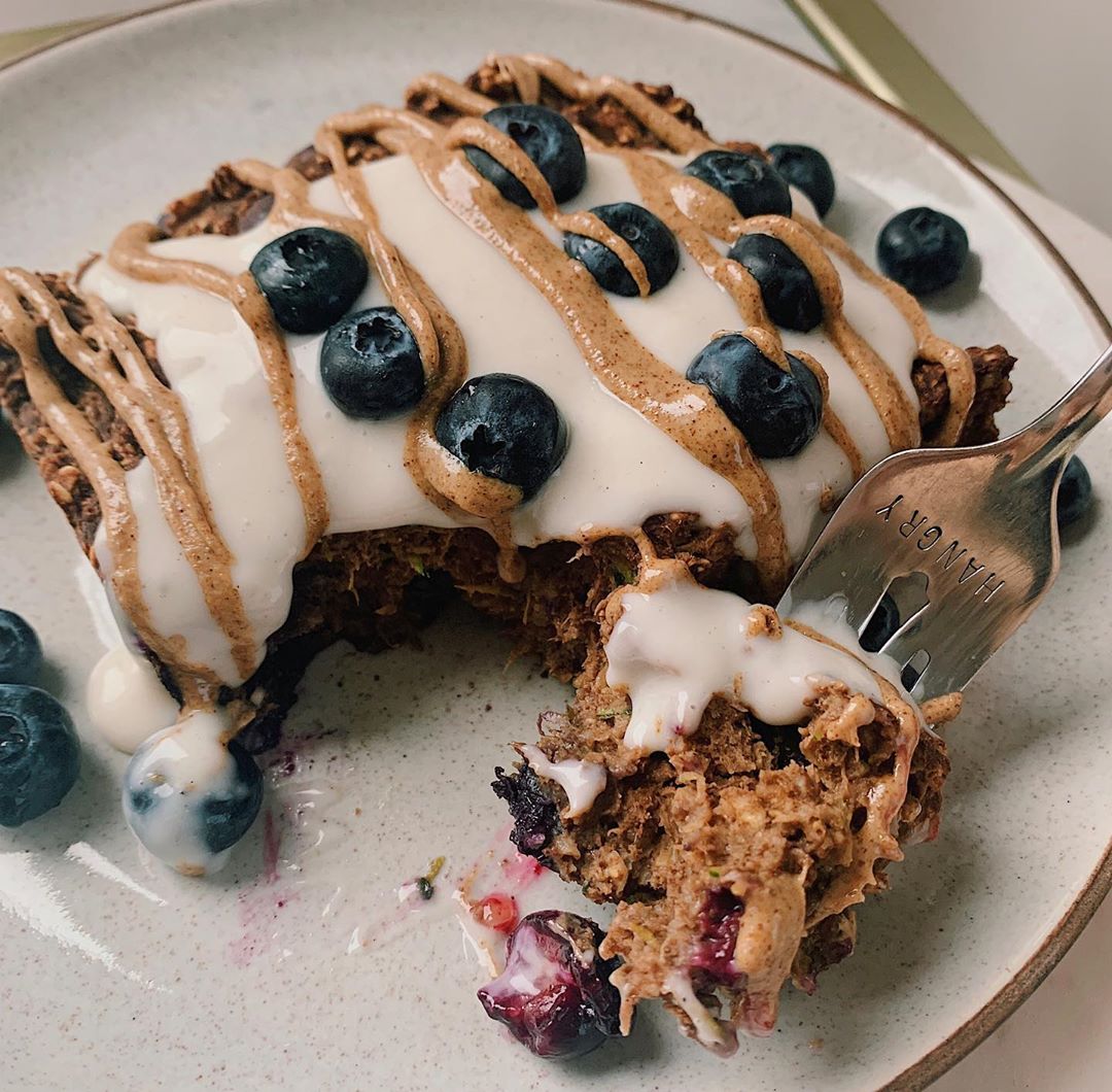 Chocolatey Blueberry Oatmeal Bake