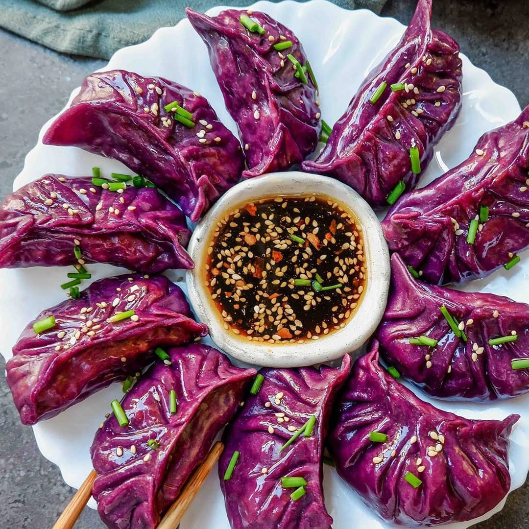 Purple Sweet Potato Dumplings