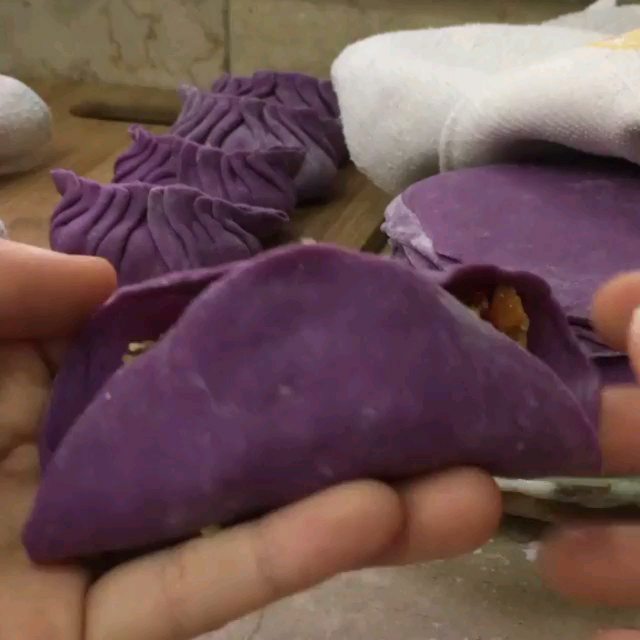 Purple Sweet Potato Dumplings