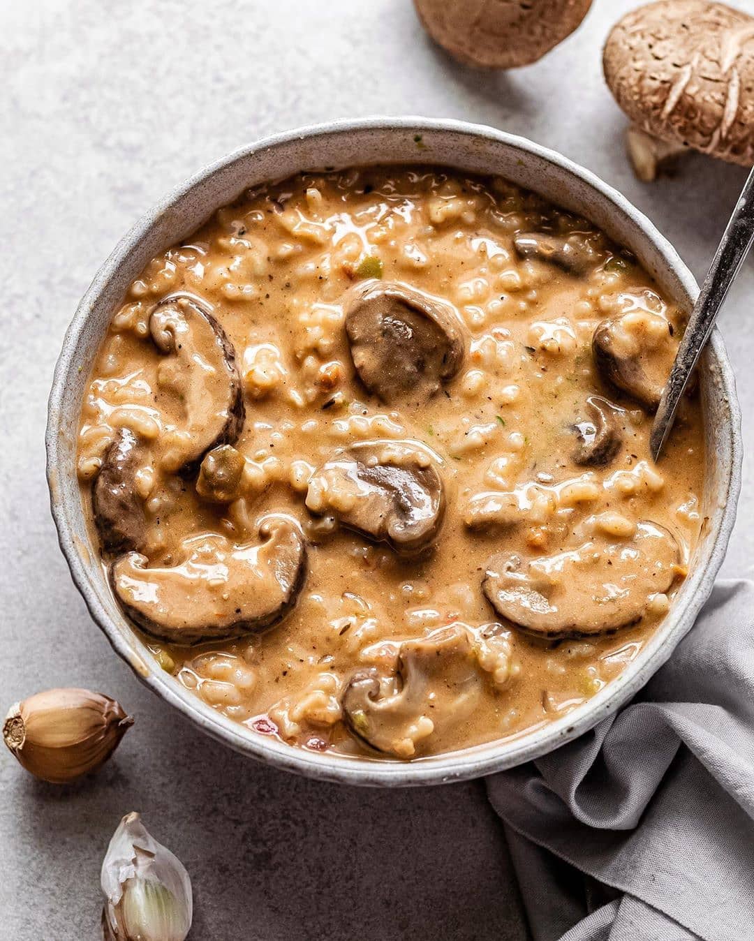 One-Pot Mushroom & Rice Soup