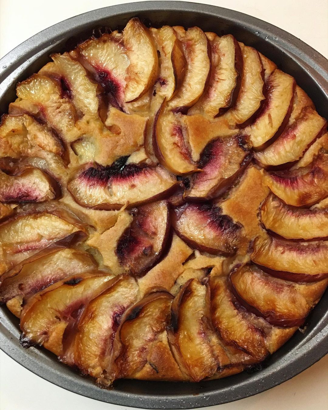 Vgn Nectarine Almond Cake