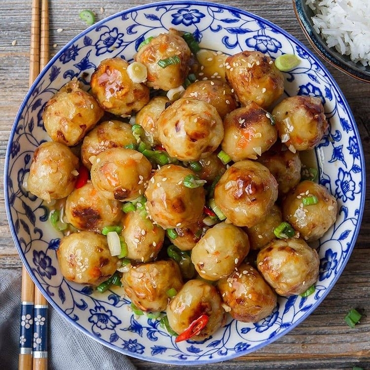 Potato Balls in Spicy Ponzu Sauce
