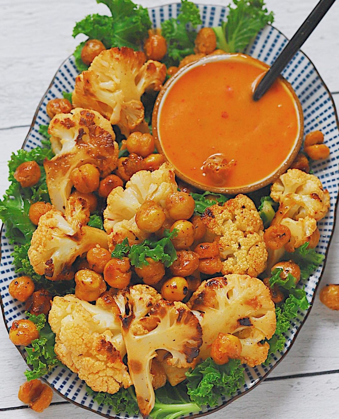 Bang Bang Roasted Cauliflower & Chickpeas