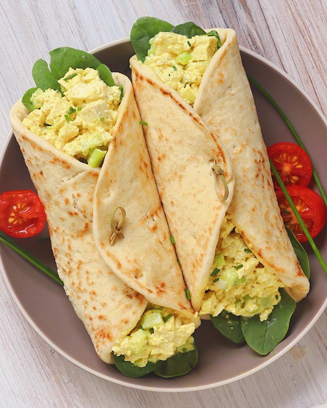 “No Egg” Salad Wraps