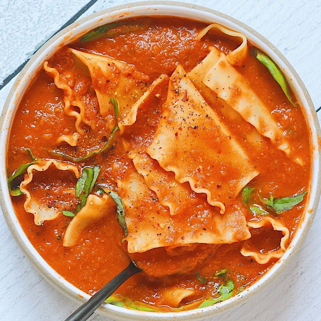 Lentil Lasagna Noodle Soup