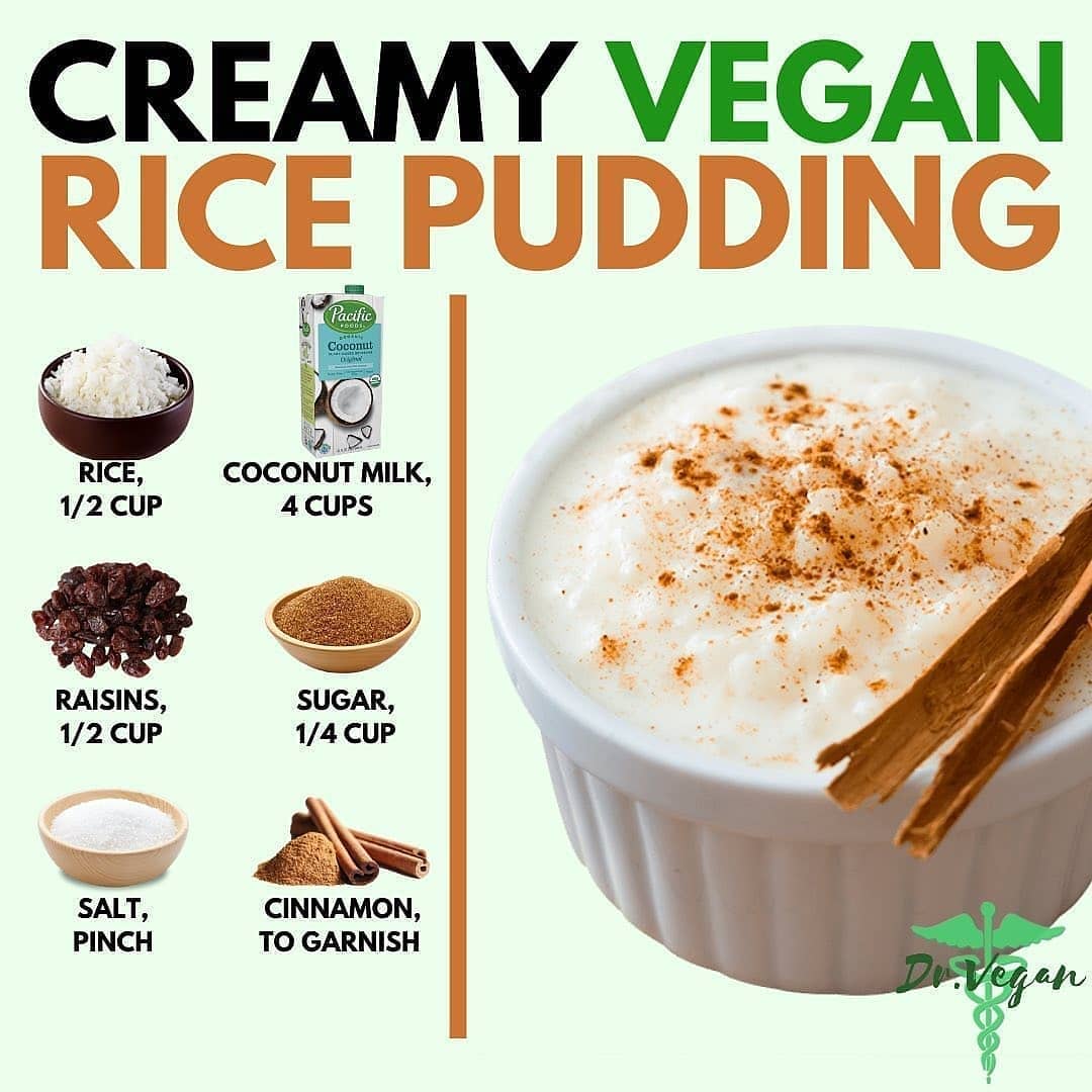 Creamy Vegan Rice Pudding Recipe⁣
