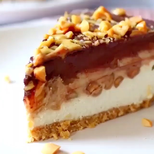 Vegan Snickers Ice Cream Cake