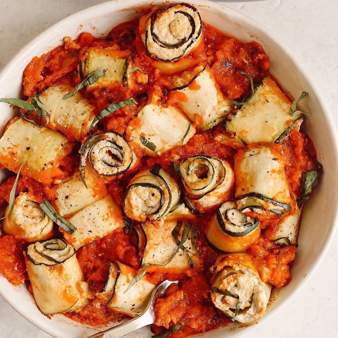 Vegan Zucchini “Ricotta” Roll Ups
