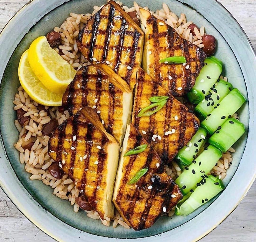 “Honey” Lemon Grilled Tofu