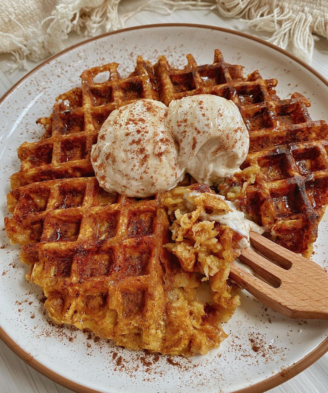 Pumpkin Spice Waffles