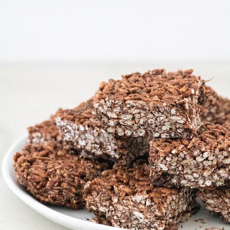 Healthy Chocolate Crackle Slice