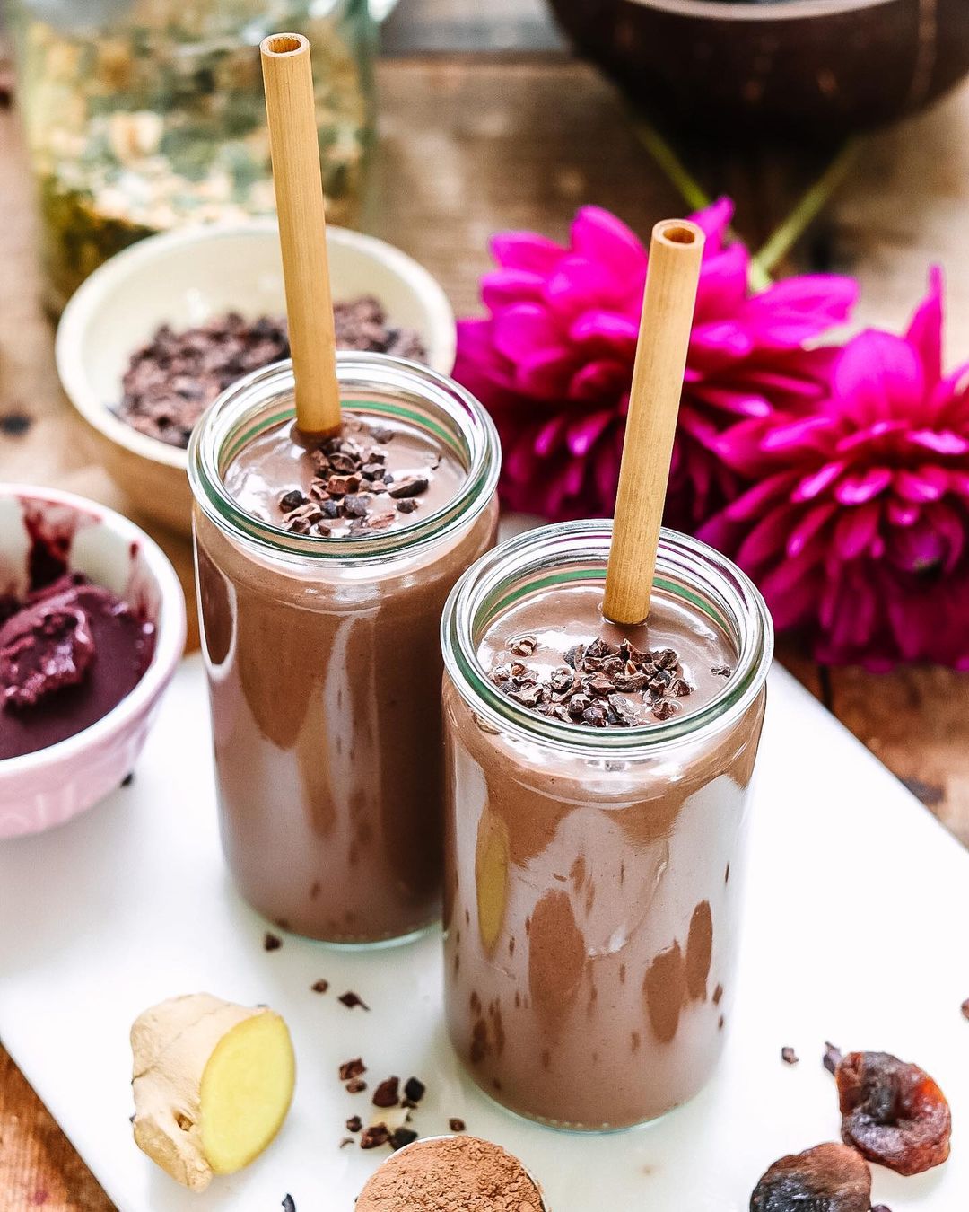 Açaí and Cacao Smoothie with Peanut Butter
