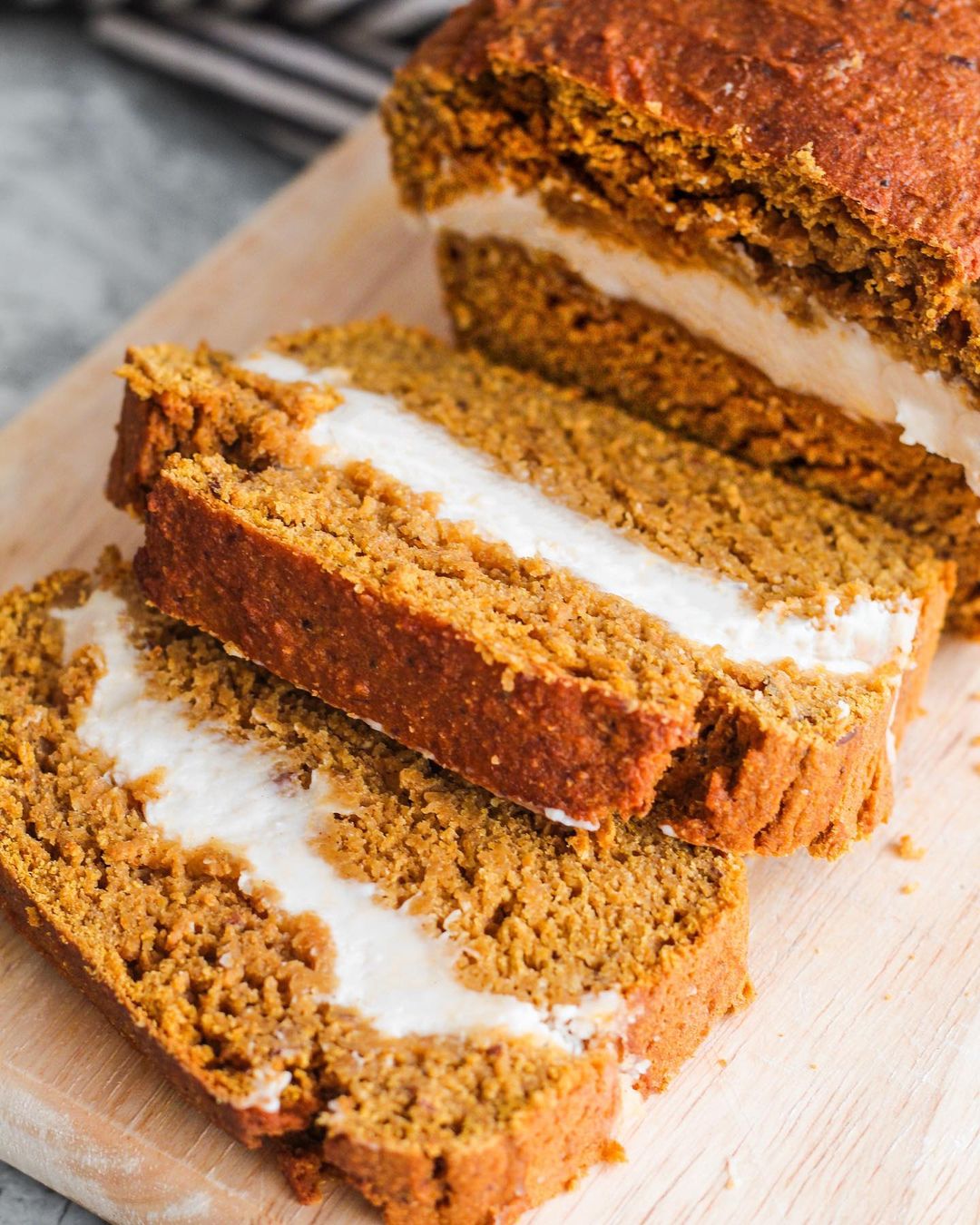 Cream Cheese Filled Pumpkin Bread