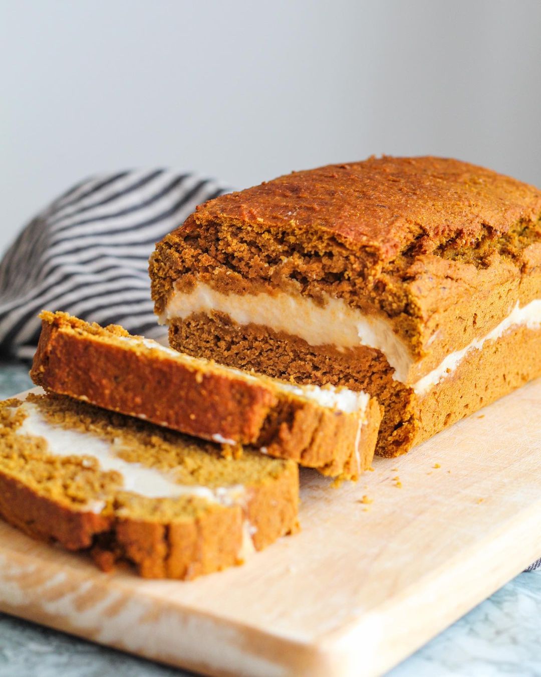 Cream Cheese Filled Pumpkin Bread