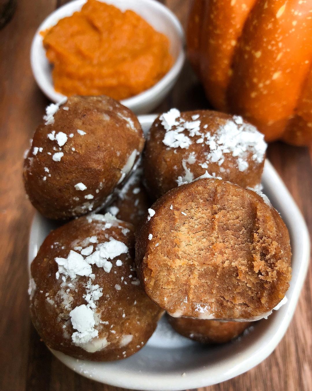 No Bake Vegan Pumpkin Donut Holes