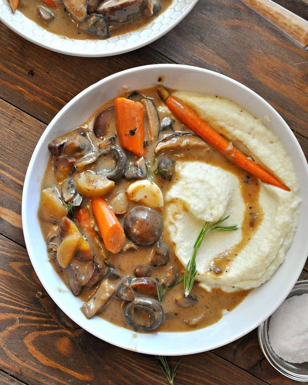 Vegan Vegetable Fricassee with Cauliflower Mash