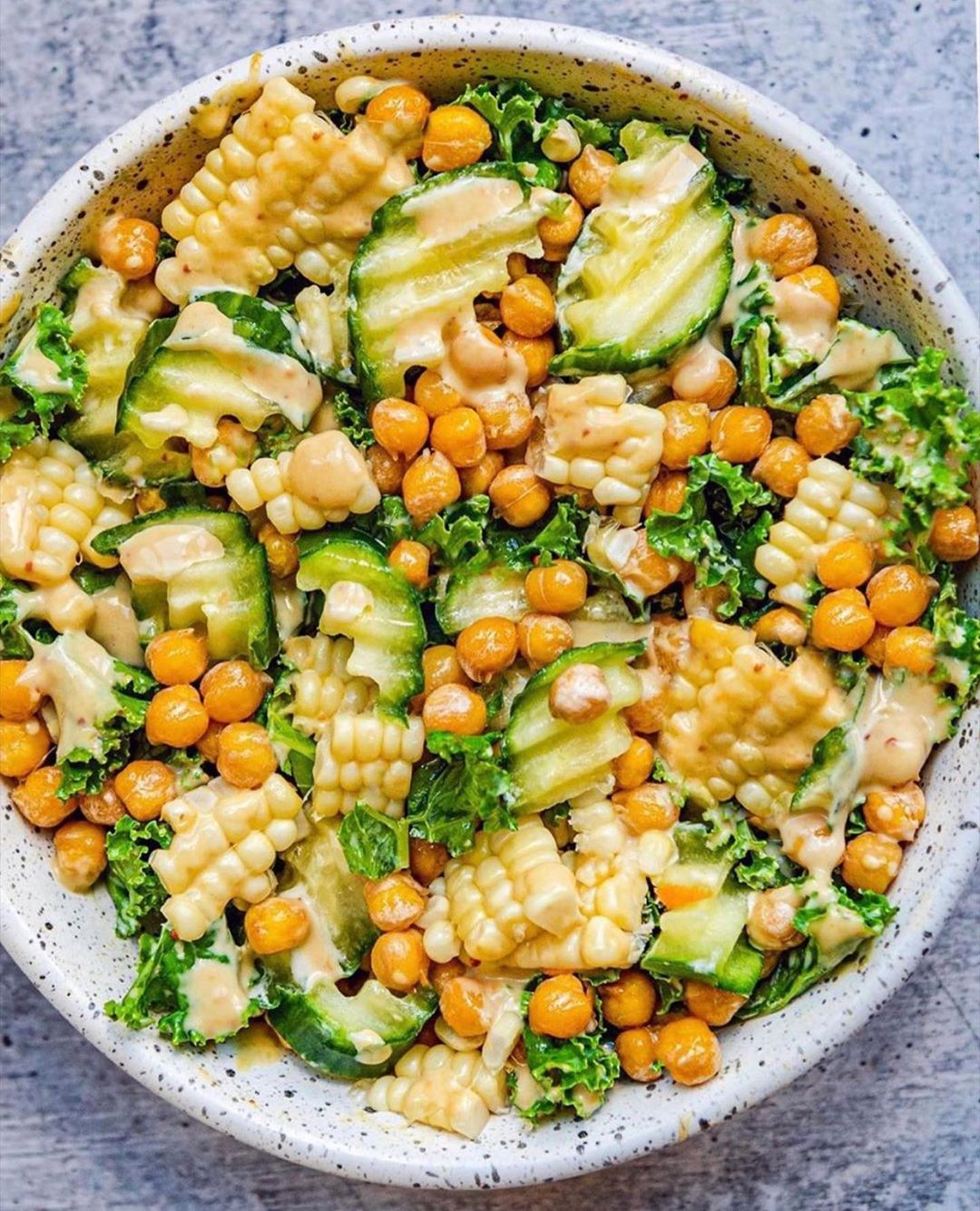 Roasted Chickpea Salad with Creamy Dressing
