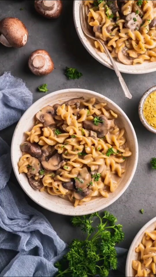 One-Pot Vegan Mushroom Stroganoff