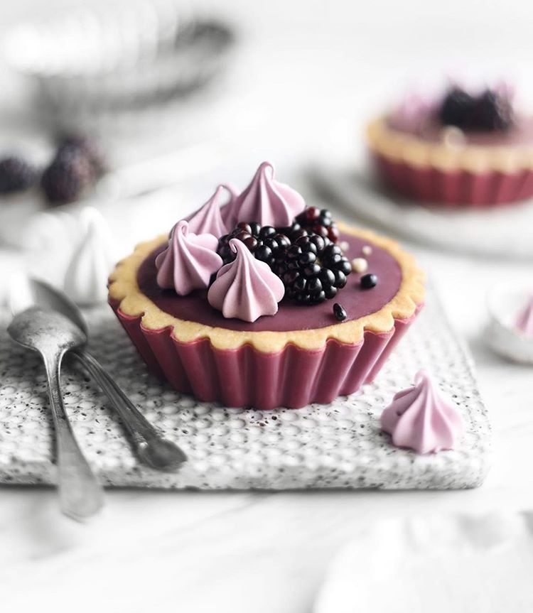 Blackberry & Coconut Custard Tart