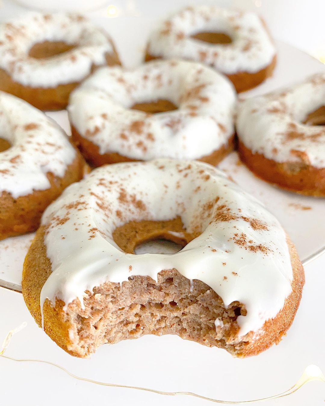 Flourless Banana Cinnamon Roll Donuts