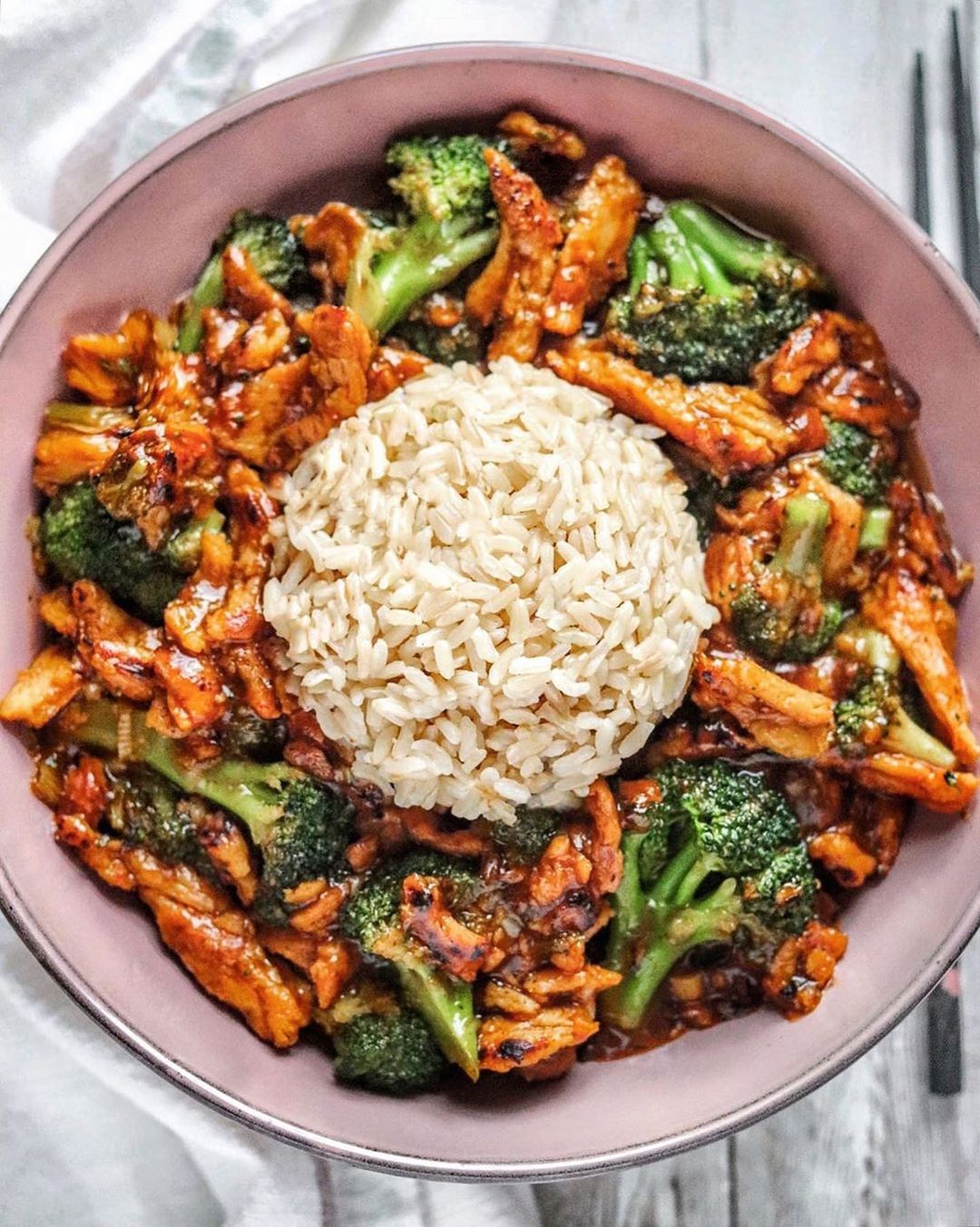 Saucy Soy Curls with Broccoli and Brown Rice