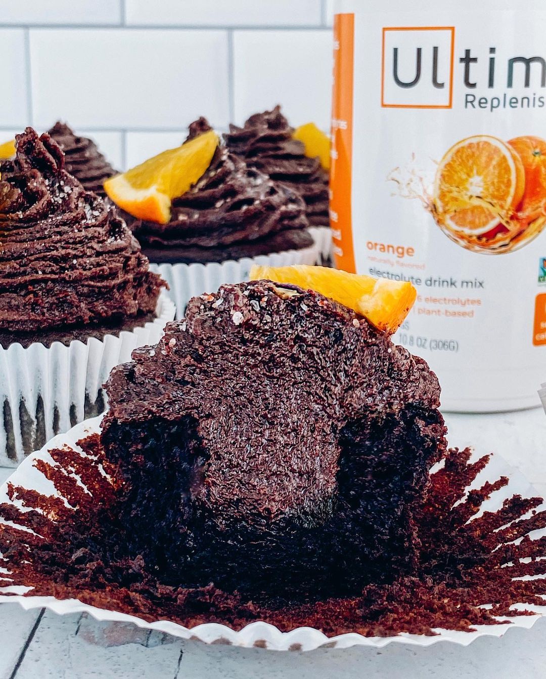 Vegan Keto Friendly Chocolate Orange Cupcakes