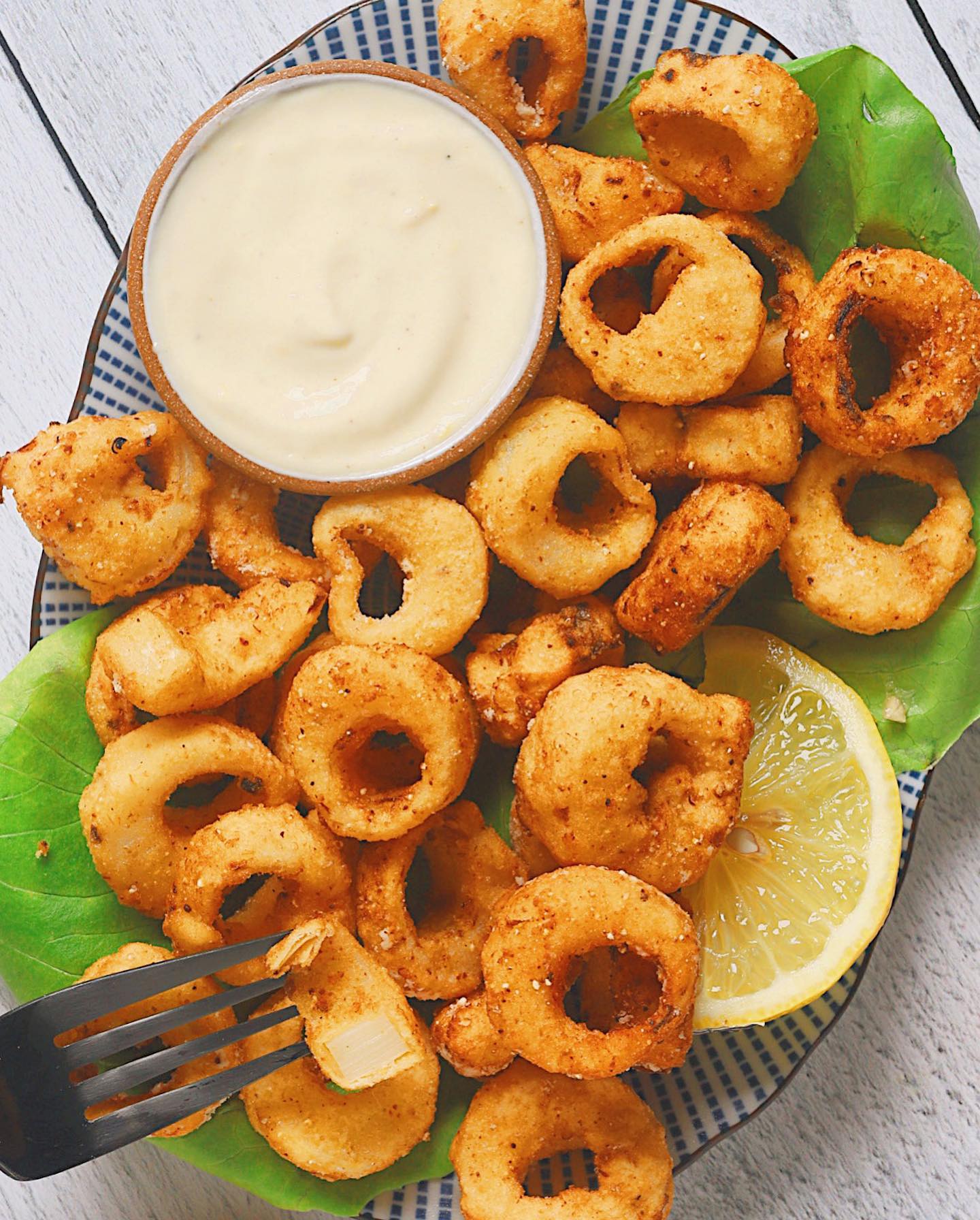 Vegan Calamari with Lemon Aioli
