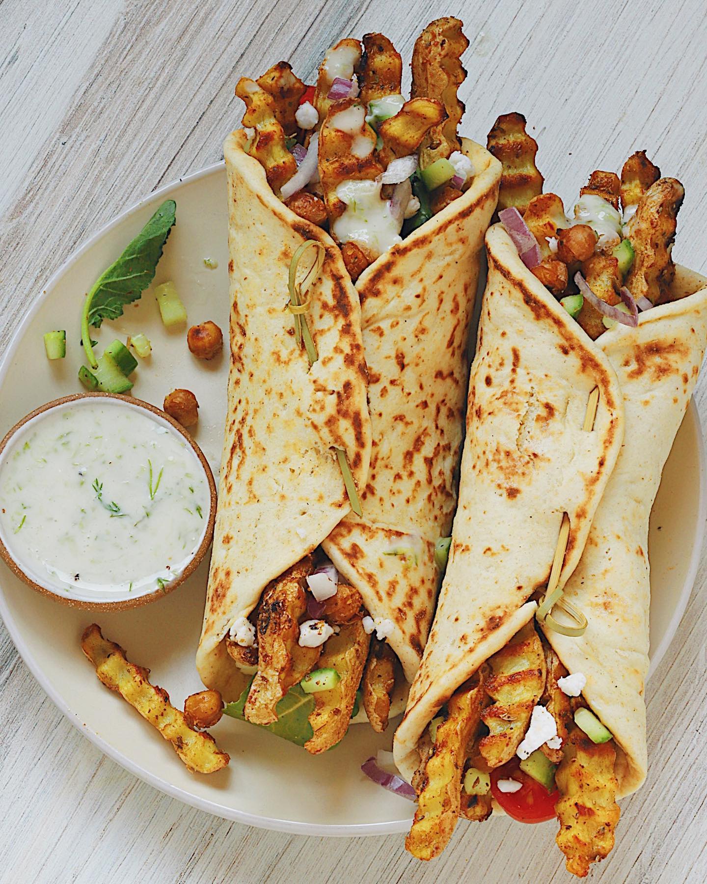 Veggie Gyros with Tzatziki Sauce