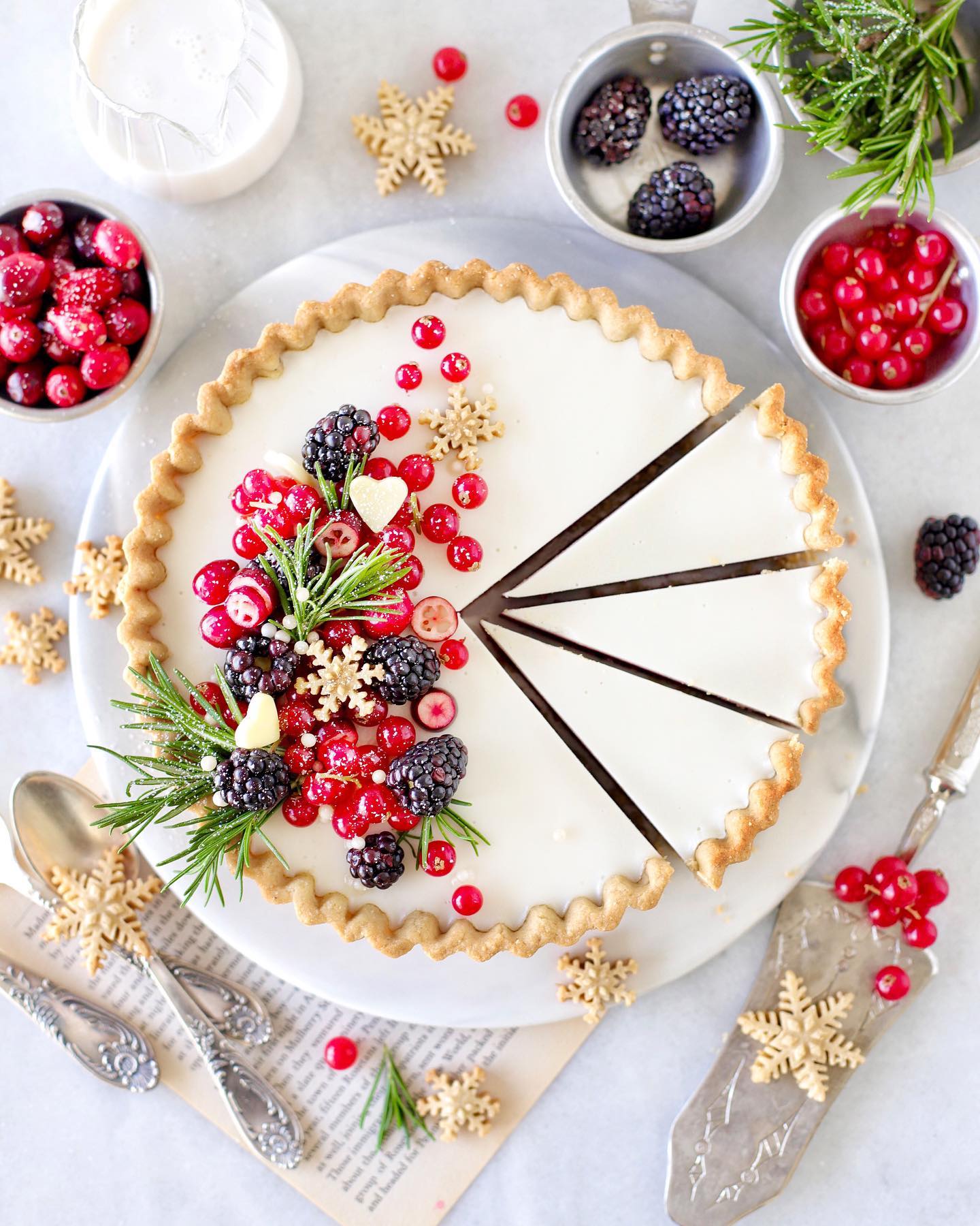 Naughty and Nice Holiday Tart